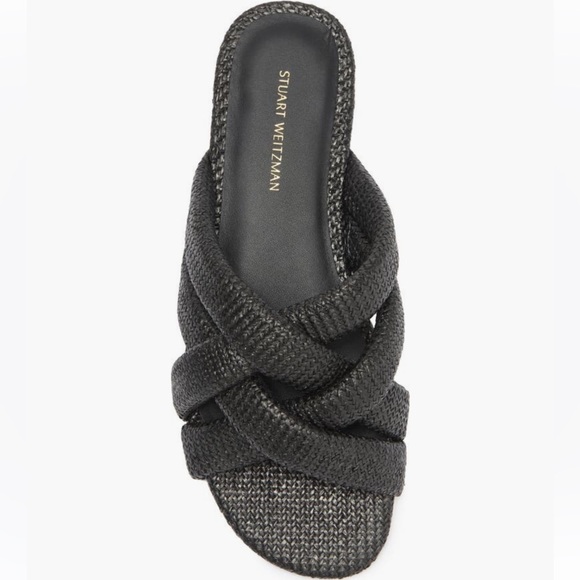 STUART WEITZMAN RAFFIA SLIDE SANDLE SIZE 6 NEW main image 2